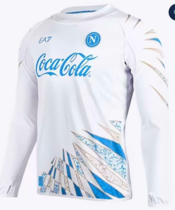 2025/26 Napoli Blue Long sleeve Training Fans Jersey