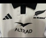 2025/26 All Blacks Home Black Rugby Shirt 有领