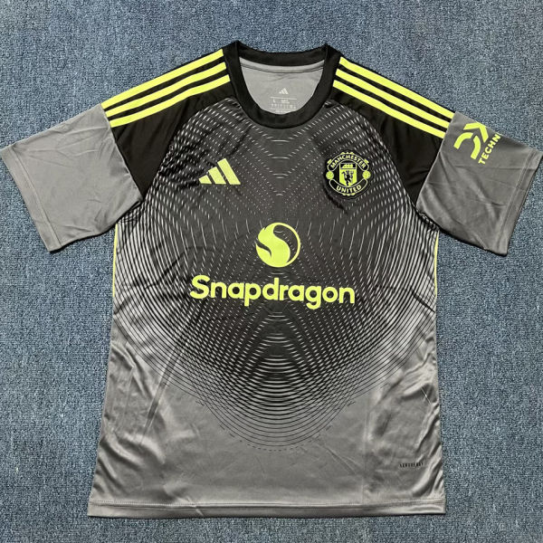 2025/26 M Utd Black Grey GK Fans Soccer Jersey