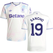SANCHO #19 Aston Villa Third Fans Soccer Jersey 2025/26 (UCL Font 欧冠字体 ) ★★