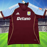 SANCHO #19 Aston Villa Home Fans Soccer Jersey 2025/26 (UCL Font 欧冠字体 ) ★★