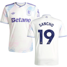 SANCHO #19 Aston Villa Third Fans Soccer Jersey 2025/26 (League Font 联赛字体 ) ★★