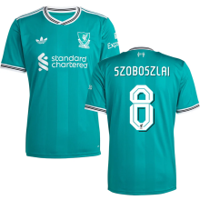 SZOBOSZLAI #8 LFC 1:1 Quality Third Green Fans Soccer Jersey 2025/26 (UCL Font 欧冠字体 ) ★★