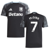 McGINN #7 Aston Villa Away Black Fans Soccer Jersey 2025/26 (League Font 联赛字体 ) ★★