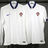 2014 Portugal Away White Retro Player Version Soccer Jersey 球员版