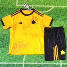 2025/26 Roma  Away Orange Kids Soccer Jersey