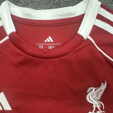 2025/26 LFC Home Red Kids Long Sleeve Soccer Jersey  长袖童装