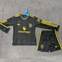 2025/26 M Utd Third Kids Long Sleeve Soccer Jersey  长袖童装
