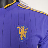 2025/26 M Utd Purple Retro Style Player Version Soccer Jersey