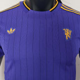 2025/26 M Utd Purple Retro Style Player Version Soccer Jersey