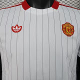 2025/26 M Utd White Retro Style Player Version Soccer Jersey