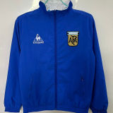 1986 Argentina Blue And White Retro Reversible Windbreaker 双面