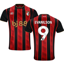 EVANILSON #9 Bournemouth Home Fans Soccer Jersey 2025/26 (League Font 联赛字体 ) ★★