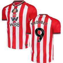 BROBBEY #9 Sunderland Home Fans Soccer Jersey 2025/26 (League Font 联赛字体 ) ★★