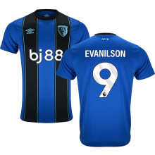 EVANILSON #9 Bournemouth Away Fans Soccer Jersey 2025/26 (League Font 联赛字体 )