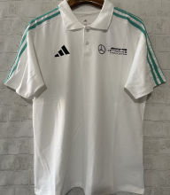 2026 Mercedes AMG Petronas F1 White POLO Team T-Shirt  有领