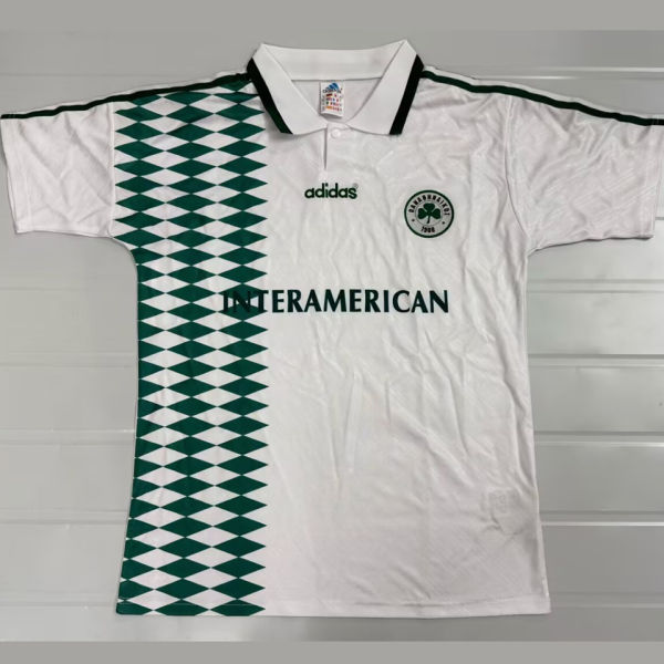 1995/1996 Panathinaikos Away White Retro Soccer Jersey