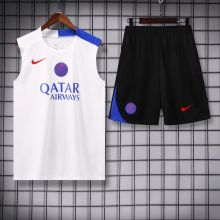 2025/26 PSG White Vest Training Jersey(A Set)