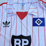 1982/1983 Hamburger Home White Retro Long Sleeve Soccer Jersey