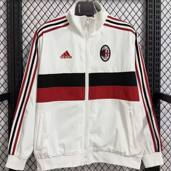 2025/26 AC White Retro Windbreaker