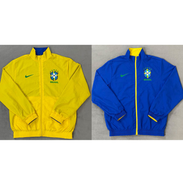 2026 Brazil Yellow And Blue Reversible Windbreaker 双面