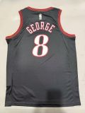2002/06 76ers GEORGE  #8  Black Retro NBA Jerseys