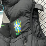 2026/27 Brazil Black Cotton Vest Jacket  J3307 黑色