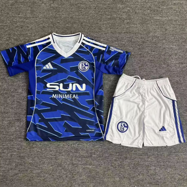 2025/26 Schalke 04 Home Blue Kids Soccer Jersey