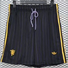 2025/26 M Utd Black Retro Style Shorts Pants