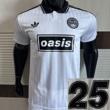 2025/26 AD x oasis #25 White Retro Style Player Version Soccer Jersey (Have No.25 带号码）