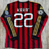 2013/14 AC Home Retro Kids Long Sleeve Soccer Jersey