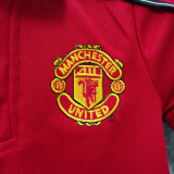 1998/1999 M Utd Home Retro Kids Long Sleeve Soccer Jersey