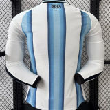 2026/27 Argentina Home Player Version Long Sleeve Soccer Jersey  背上有1893