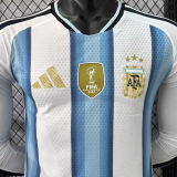 2026/27 Argentina Home Player Version Long Sleeve Soccer Jersey  背上有1893