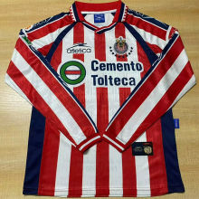 1999/2000 Chivas Home Red Retro Long Sleeve Soccer Jersey