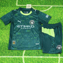 2025/26 Man City 4TH Kids Soccer Jersey