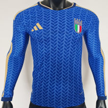 2026/27 Italy Home Blue Player Version Long Sleeve Soccer Jersey