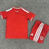 2026/27 Wales Home Red Kids Soccer Jersey