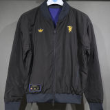 2026/27 M Utd Blue And Black Reversible Sports Cotton Jacket 双面