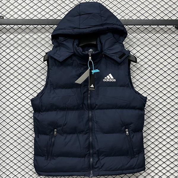 2026/27 AD Royal Blue Cotton Vest Jacket J5501 宝蓝色带帽