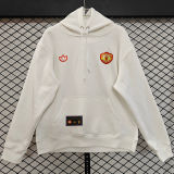2026 M Utd White Retro Style Hoody