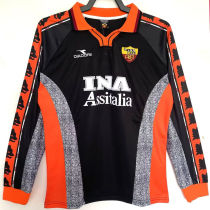 1998/1999 Roma Third Black Retro Long SLeeve Soccer Jersey