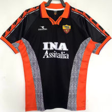1998/1999 Roma Third Black Retro Soccer Jersey