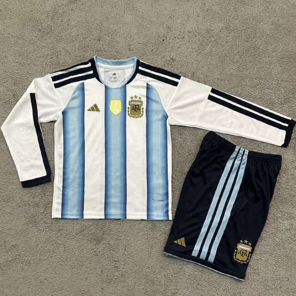2026/27 Argentina Home Kids Long Sleeve Soccer Jersey  长袖童装