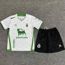 2025/26 Racing Santander White Kids Soccer Jersey 桑坦德竞技