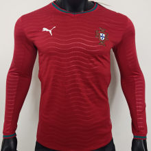 2026/27 Portugal Home Red Player Version Long Sleeve Soccer Jersey
