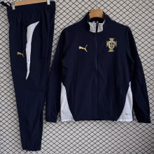2026 Portugal Dark Blue Windbreaker Jacket  （A Set）