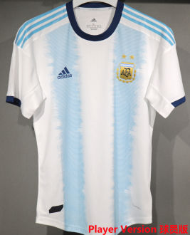2019 Argentina Home Retro Player Version Soccer Jersey 球员版