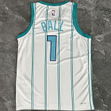 2023 Hornets  BALL # 1  White NBA Jerseys
