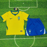 2026/27 Brazil Home Yellow Kids Soccer Jersey